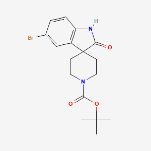 molecular formula C17H21BrN2O3 B582004 1'-Boc-5-Bromo-1,2-dihydro-2-oxo-spiro[3H-indole-3,4'-piperidine] CAS No. 873779-30-7
