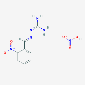 molecular formula C8H10N6O5 B5820052 2-(2-nitrobenzylidene)hydrazinecarboximidamide nitrate 