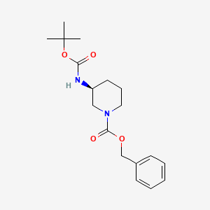 molecular formula C18H26N2O4 B582006 (S)-1-Cbz-3-Boc-Aminopiperidine CAS No. 876379-22-5
