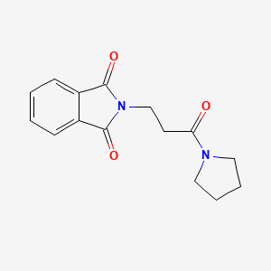 molecular formula C15H16N2O3 B5820061 2-[3-oxo-3-(1-pyrrolidinyl)propyl]-1H-isoindole-1,3(2H)-dione 