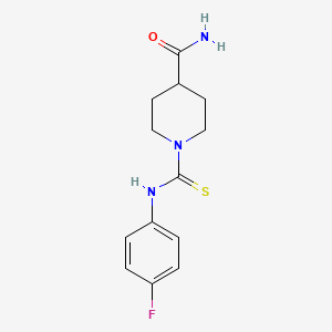 molecular formula C13H16FN3OS B5820078 1-{[(4-fluorophenyl)amino]carbonothioyl}-4-piperidinecarboxamide 