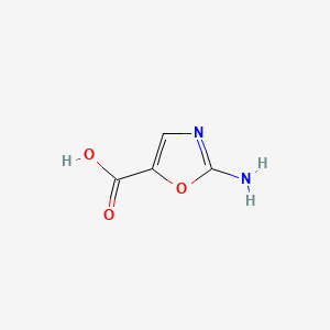 molecular formula C4H4N2O3 B582008 2-氨基恶唑-5-羧酸 CAS No. 881637-11-2