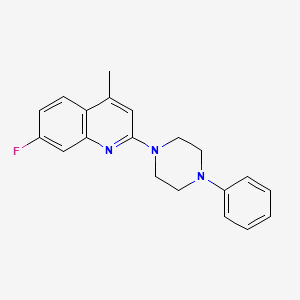 molecular formula C20H20FN3 B5820086 7-fluoro-4-methyl-2-(4-phenyl-1-piperazinyl)quinoline 