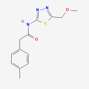 molecular formula C13H15N3O2S B5820096 N-[5-(methoxymethyl)-1,3,4-thiadiazol-2-yl]-2-(4-methylphenyl)acetamide 
