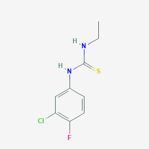 molecular formula C9H10ClFN2S B5820108 N-(3-chloro-4-fluorophenyl)-N'-ethylthiourea 
