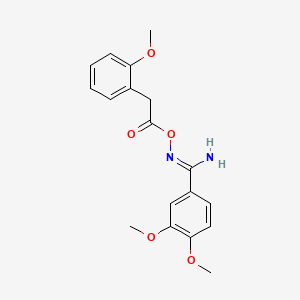 molecular formula C18H20N2O5 B5820122 3,4-dimethoxy-N'-{[(2-methoxyphenyl)acetyl]oxy}benzenecarboximidamide 