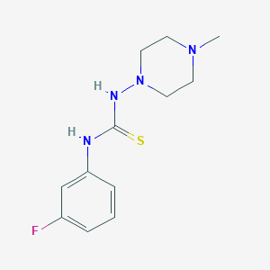 molecular formula C12H17FN4S B5820167 N-(3-fluorophenyl)-N'-(4-methyl-1-piperazinyl)thiourea 