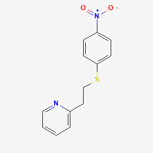 molecular formula C13H12N2O2S B5820172 2-{2-[(4-nitrophenyl)thio]ethyl}pyridine 