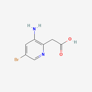B582019 (3-Amino-5-bromopyridin-2-yl)acetic acid CAS No. 886373-11-1