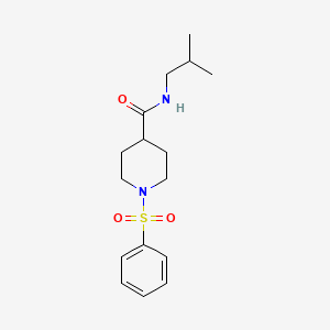 molecular formula C16H24N2O3S B5820206 N-isobutyl-1-(phenylsulfonyl)-4-piperidinecarboxamide 