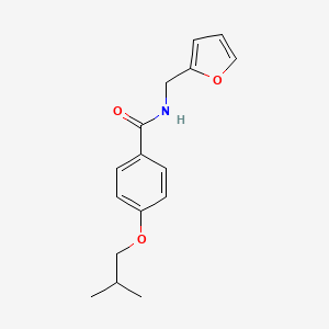 molecular formula C16H19NO3 B5820209 N-(2-furylmethyl)-4-isobutoxybenzamide 