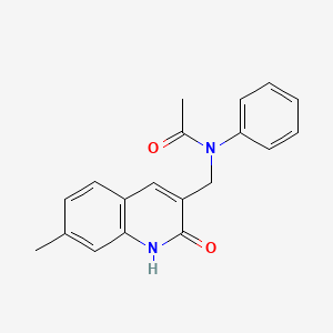 molecular formula C19H18N2O2 B5820221 N-[(2-hydroxy-7-methyl-3-quinolinyl)methyl]-N-phenylacetamide 