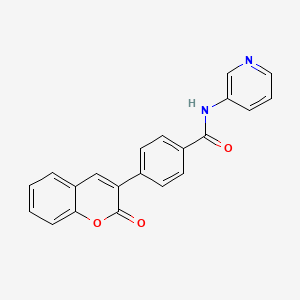 molecular formula C21H14N2O3 B5820232 4-(2-oxo-2H-chromen-3-yl)-N-3-pyridinylbenzamide 
