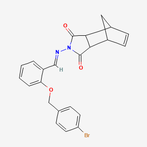 4-({2-[(4-bromobenzyl)oxy]benzylidene}amino)-4-azatricyclo[5.2.1.0~2,6~]dec-8-ene-3,5-dione