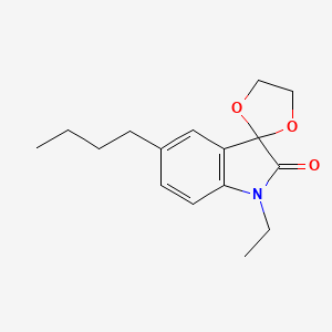 molecular formula C16H21NO3 B5820264 5'-butyl-1'-ethylspiro[1,3-dioxolane-2,3'-indol]-2'(1'H)-one 
