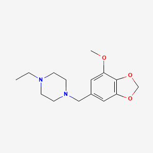 molecular formula C15H22N2O3 B5820276 1-ethyl-4-[(7-methoxy-1,3-benzodioxol-5-yl)methyl]piperazine 