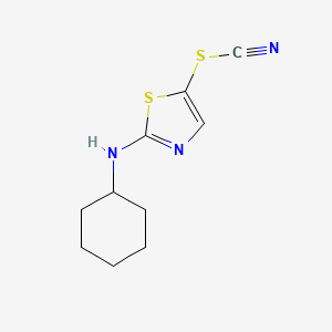 molecular formula C10H13N3S2 B5820282 2-(cyclohexylamino)-1,3-thiazol-5-yl thiocyanate 