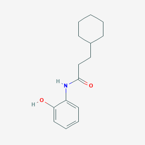 molecular formula C15H21NO2 B5820284 3-cyclohexyl-N-(2-hydroxyphenyl)propanamide 