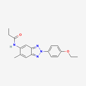molecular formula C18H20N4O2 B5820292 N-[2-(4-ethoxyphenyl)-6-methyl-2H-1,2,3-benzotriazol-5-yl]propanamide 