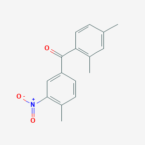 molecular formula C16H15NO3 B5820295 (2,4-dimethylphenyl)(4-methyl-3-nitrophenyl)methanone 