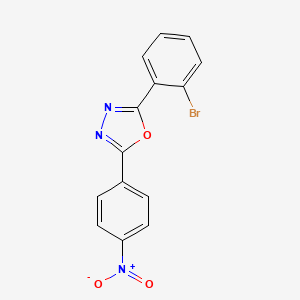 molecular formula C14H8BrN3O3 B5820298 2-(2-bromophenyl)-5-(4-nitrophenyl)-1,3,4-oxadiazole 