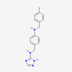 molecular formula C17H19N5 B5820305 N-{4-[(4-methylbenzyl)amino]benzyl}-1H-1,2,4-triazol-5-amine 