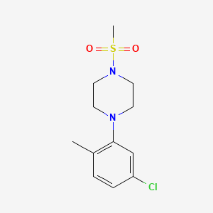 molecular formula C12H17ClN2O2S B5820313 1-(5-chloro-2-methylphenyl)-4-(methylsulfonyl)piperazine 
