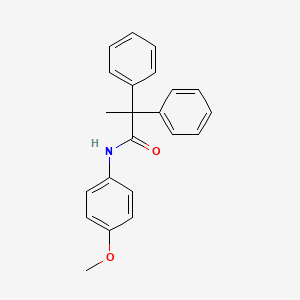 molecular formula C22H21NO2 B5820316 N-(4-methoxyphenyl)-2,2-diphenylpropanamide 