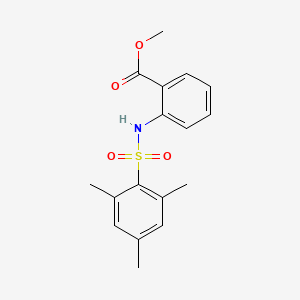molecular formula C17H19NO4S B5820322 methyl 2-[(mesitylsulfonyl)amino]benzoate 