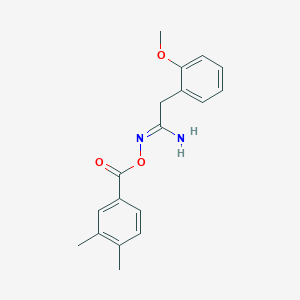 molecular formula C18H20N2O3 B5820323 N'-[(3,4-dimethylbenzoyl)oxy]-2-(2-methoxyphenyl)ethanimidamide 