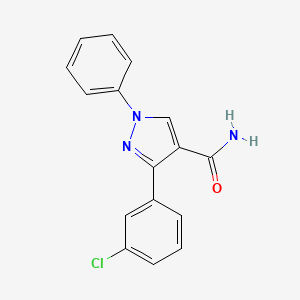 molecular formula C16H12ClN3O B5820327 3-(3-chlorophenyl)-1-phenyl-1H-pyrazole-4-carboxamide 
