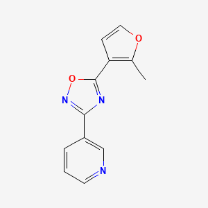 molecular formula C12H9N3O2 B5820341 3-[5-(2-methyl-3-furyl)-1,2,4-oxadiazol-3-yl]pyridine 