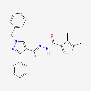 molecular formula C24H22N4OS B5820347 N'-[(1-benzyl-3-phenyl-1H-pyrazol-4-yl)methylene]-4,5-dimethyl-3-thiophenecarbohydrazide 