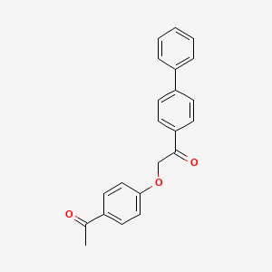 molecular formula C22H18O3 B5820353 2-(4-acetylphenoxy)-1-(4-biphenylyl)ethanone 