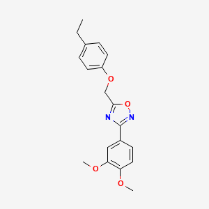 molecular formula C19H20N2O4 B5820356 3-(3,4-dimethoxyphenyl)-5-[(4-ethylphenoxy)methyl]-1,2,4-oxadiazole 