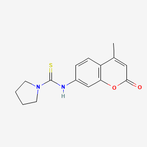 molecular formula C15H16N2O2S B5820372 N-(4-methyl-2-oxo-2H-chromen-7-yl)-1-pyrrolidinecarbothioamide 