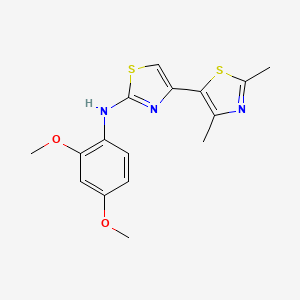 molecular formula C16H17N3O2S2 B5820410 N-(2,4-二甲氧基苯基)-2',4'-二甲基-4,5'-双-1,3-噻唑-2-胺 