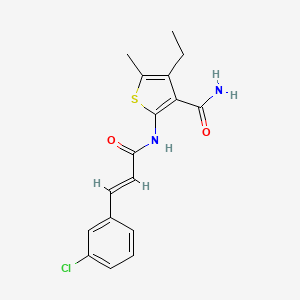 molecular formula C17H17ClN2O2S B5820419 2-{[3-(3-chlorophenyl)acryloyl]amino}-4-ethyl-5-methyl-3-thiophenecarboxamide 