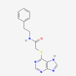 N-(2-phenylethyl)-2-(9H-purin-6-ylthio)acetamide