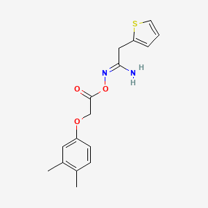 molecular formula C16H18N2O3S B5820428 N'-{[(3,4-dimethylphenoxy)acetyl]oxy}-2-(2-thienyl)ethanimidamide 