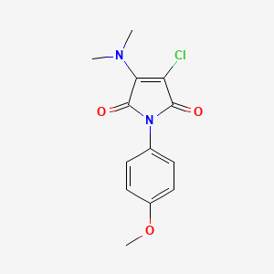molecular formula C13H13ClN2O3 B5820435 3-chloro-4-(dimethylamino)-1-(4-methoxyphenyl)-1H-pyrrole-2,5-dione 