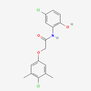 molecular formula C16H15Cl2NO3 B5820437 2-(4-chloro-3,5-dimethylphenoxy)-N-(5-chloro-2-hydroxyphenyl)acetamide 