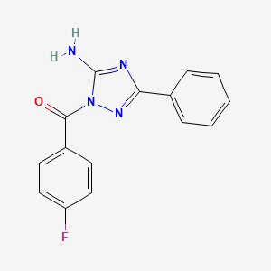 molecular formula C15H11FN4O B5820461 1-(4-fluorobenzoyl)-3-phenyl-1H-1,2,4-triazol-5-amine 