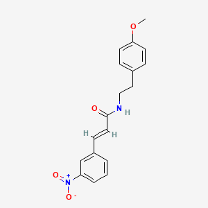 molecular formula C18H18N2O4 B5820465 N-[2-(4-methoxyphenyl)ethyl]-3-(3-nitrophenyl)acrylamide 