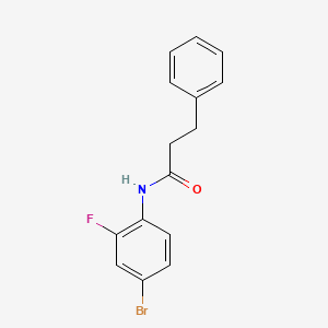 molecular formula C15H13BrFNO B5820466 N-(4-bromo-2-fluorophenyl)-3-phenylpropanamide 
