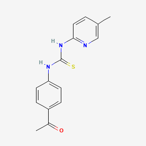 molecular formula C15H15N3OS B5820486 N-(4-acetylphenyl)-N'-(5-methyl-2-pyridinyl)thiourea 