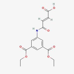 molecular formula C16H17NO7 B5820498 4-{[3,5-bis(ethoxycarbonyl)phenyl]amino}-4-oxo-2-butenoic acid 
