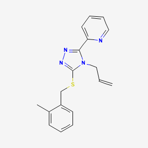 molecular formula C18H18N4S B5820502 2-{4-allyl-5-[(2-methylbenzyl)thio]-4H-1,2,4-triazol-3-yl}pyridine CAS No. 579443-79-1
