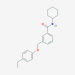 molecular formula C22H27NO2 B5820518 N-cyclohexyl-3-[(4-ethylphenoxy)methyl]benzamide 