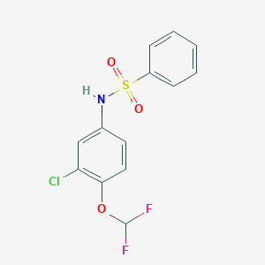molecular formula C13H10ClF2NO3S B5820528 N-[3-chloro-4-(difluoromethoxy)phenyl]benzenesulfonamide 